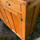 Vintage Parisian buffet in solid beech, hazelnut colour.
