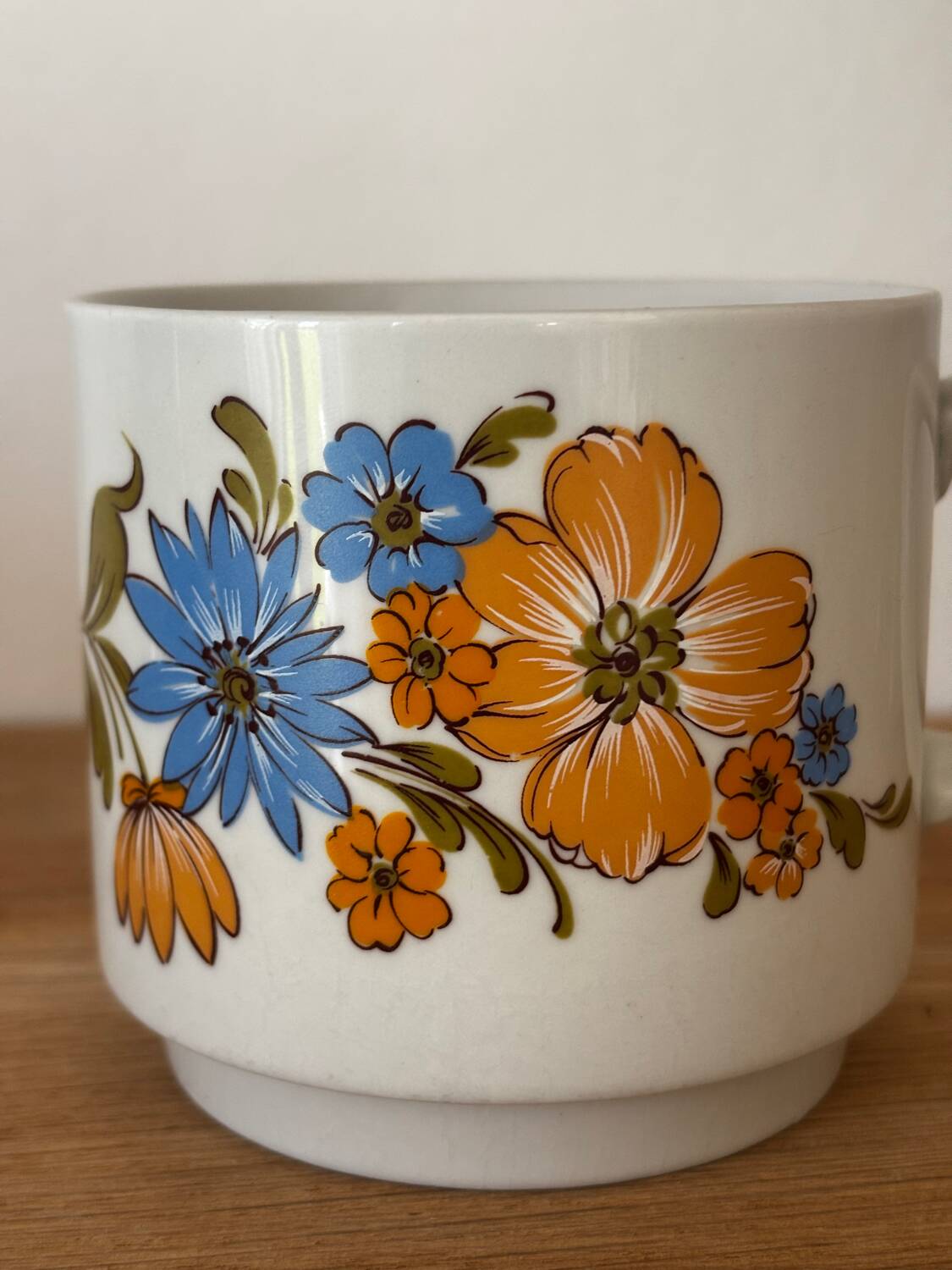 Vintage duo de tasses décor fleuri Monopoli