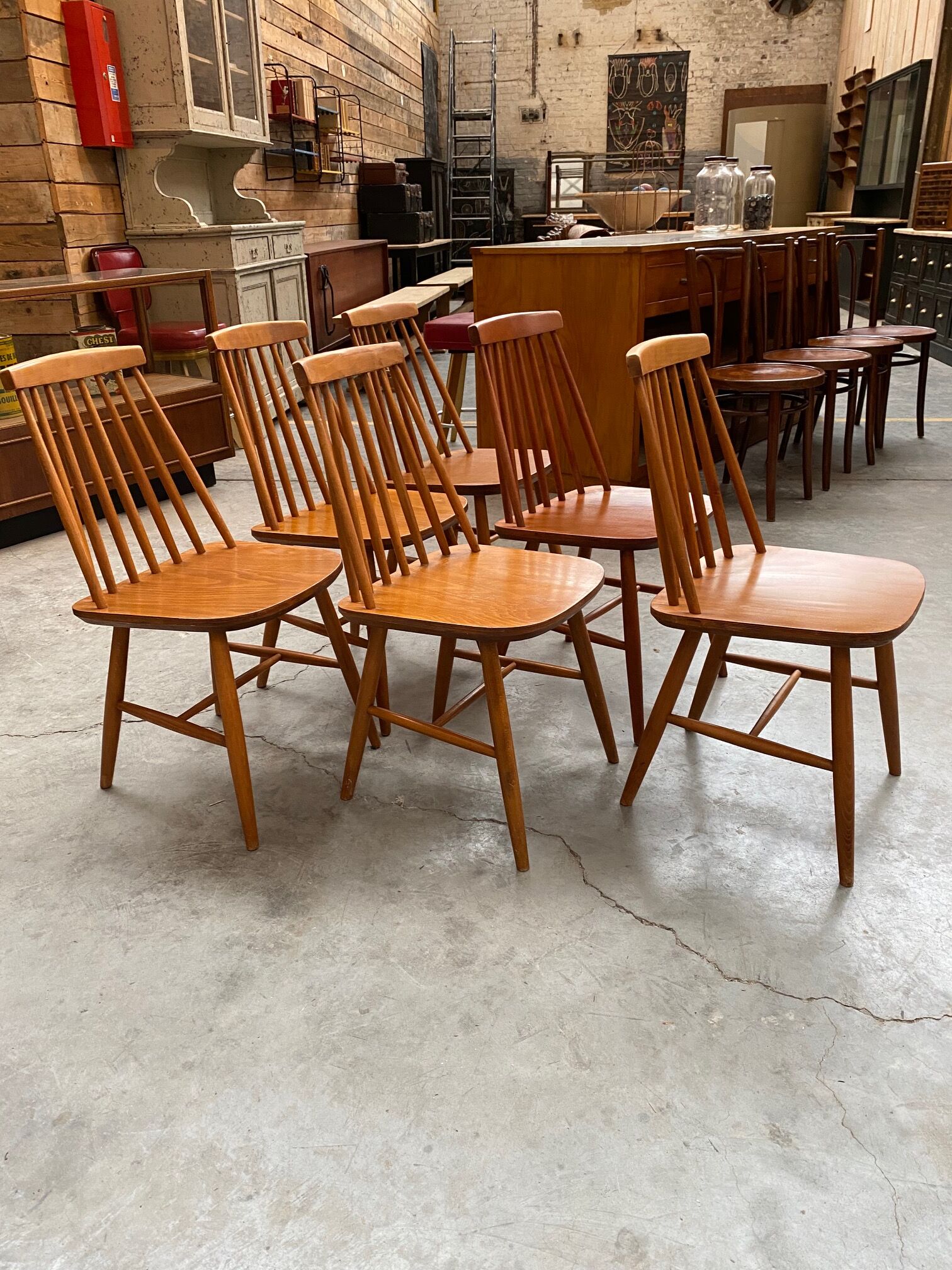 Suite of 6 bistro chairs
