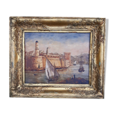 Painting of port of Marseille