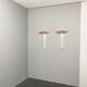 Pair of sconces, brass, acrylic glass, Italy, 1980s