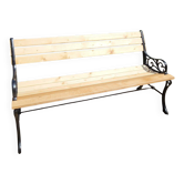 Old "Jardins de Paris" bench in Art Nouveau style (restored)