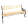 Old "Jardins de Paris" bench in Art Nouveau style (restored)