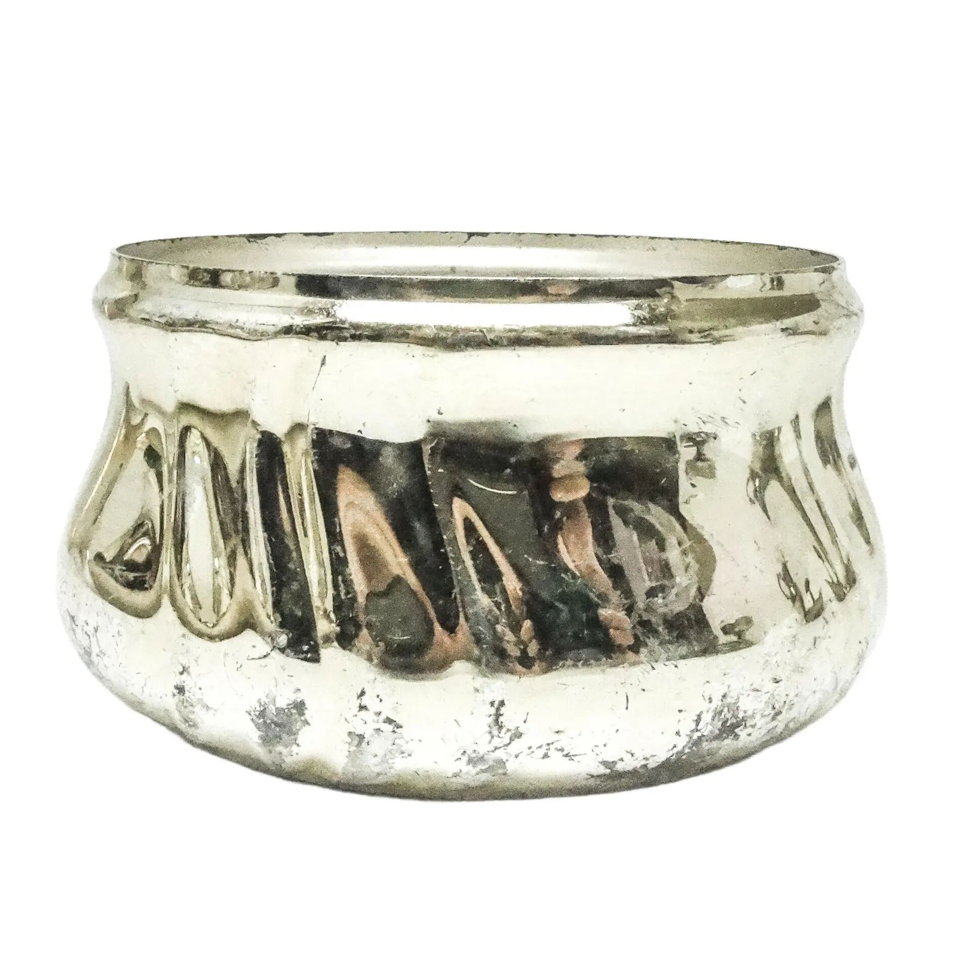 Art Deco sugar bowl, silver-plated brass, Germany, 1950s