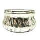 Art Deco sugar bowl, silver-plated brass, Germany, 1950s