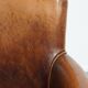 Amazing cognac-coloured sheepskin dining/side chair with armrests