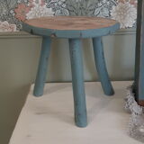 Blue tripod stool