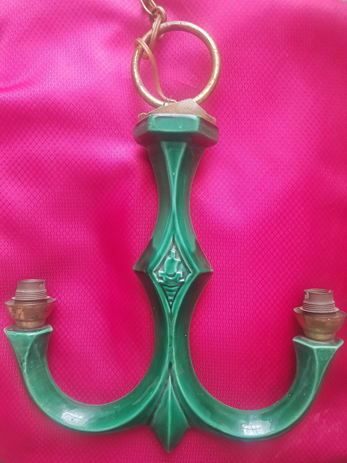 Vintage green pendant light
