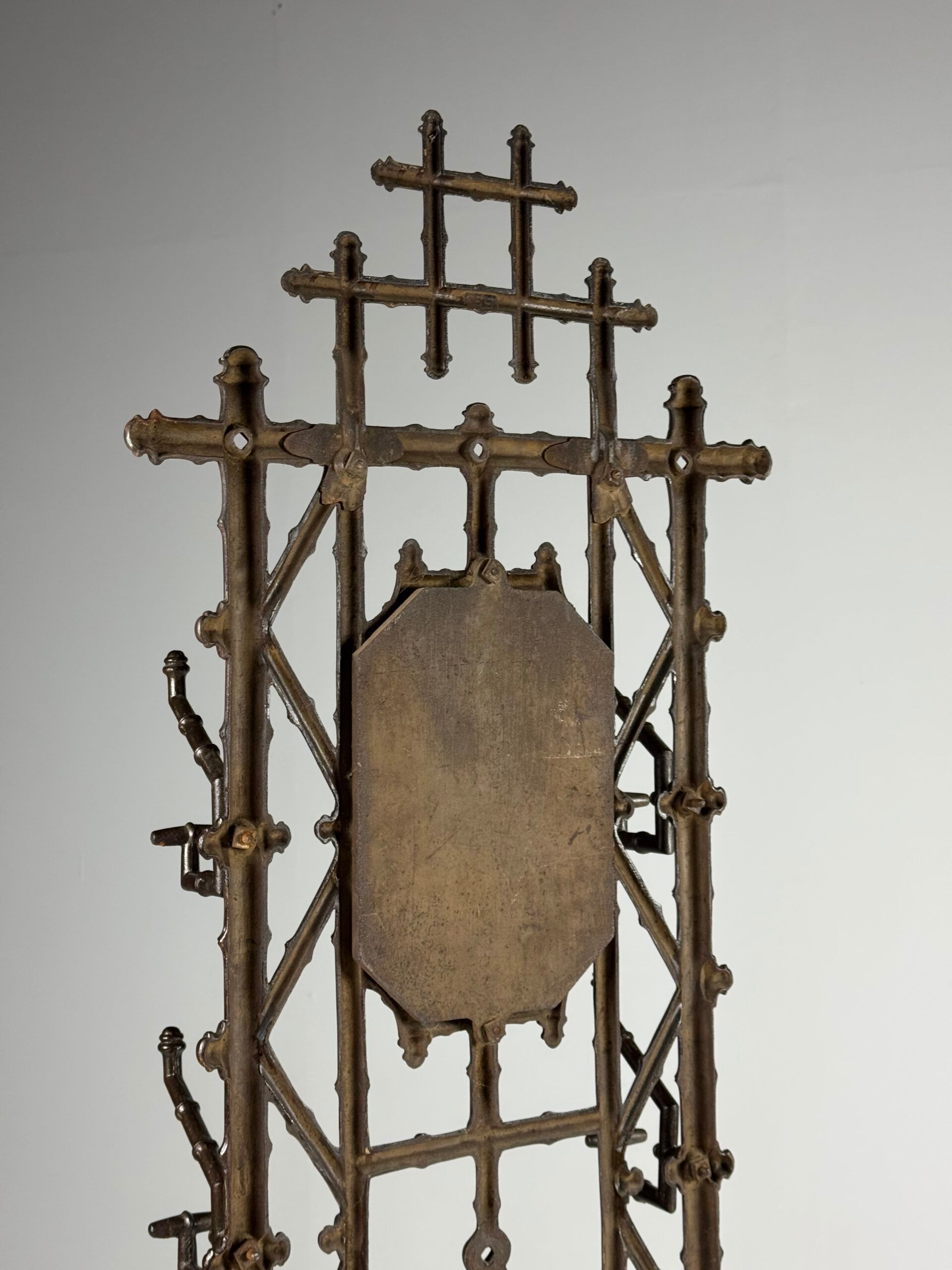 Faux bamboo coat rack cast iron ca. 1890