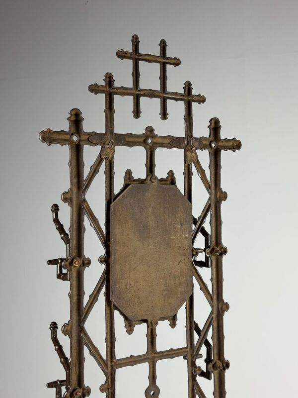 Porte-manteau en faux bambou en fonte vers 1890