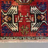 Small Vintage Turkish Rug 99x50 cm, Short Runner, Tribal, Shabby, Mini Carpet