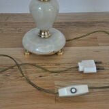 Lamp base in onyx and brass 60s