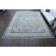 1970s Vintage Persian Handmade Wool Cotton Blue Area Rug 283x400