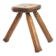 Rustic Minimalist Brutalist Wabi Sabi Oak Stool or Side Table