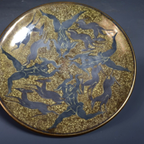 Jean Mayodon glazed ceramic cut decoration women and deer Signed SB