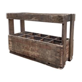 1939 - Old Vintage wooden locker box for 10 bottles