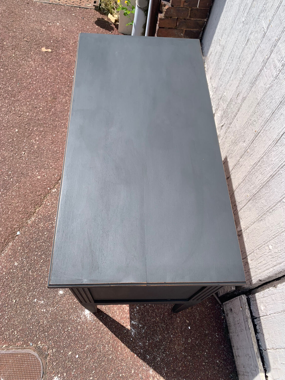 Directoire style chest of drawers Louis XVl matt black