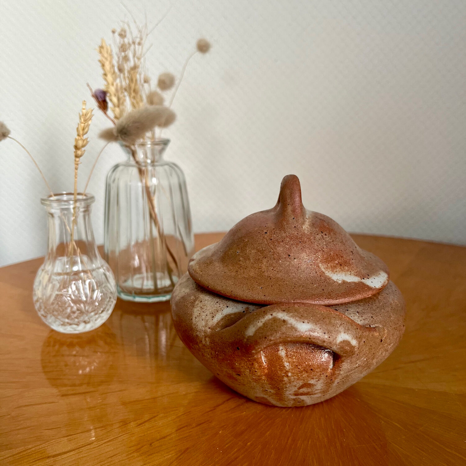 Vintage stoneware sugar bowl 1960