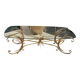 Coffee table ear of wheat in gilded metal