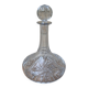 Antique cut crystal decanter with stopper.