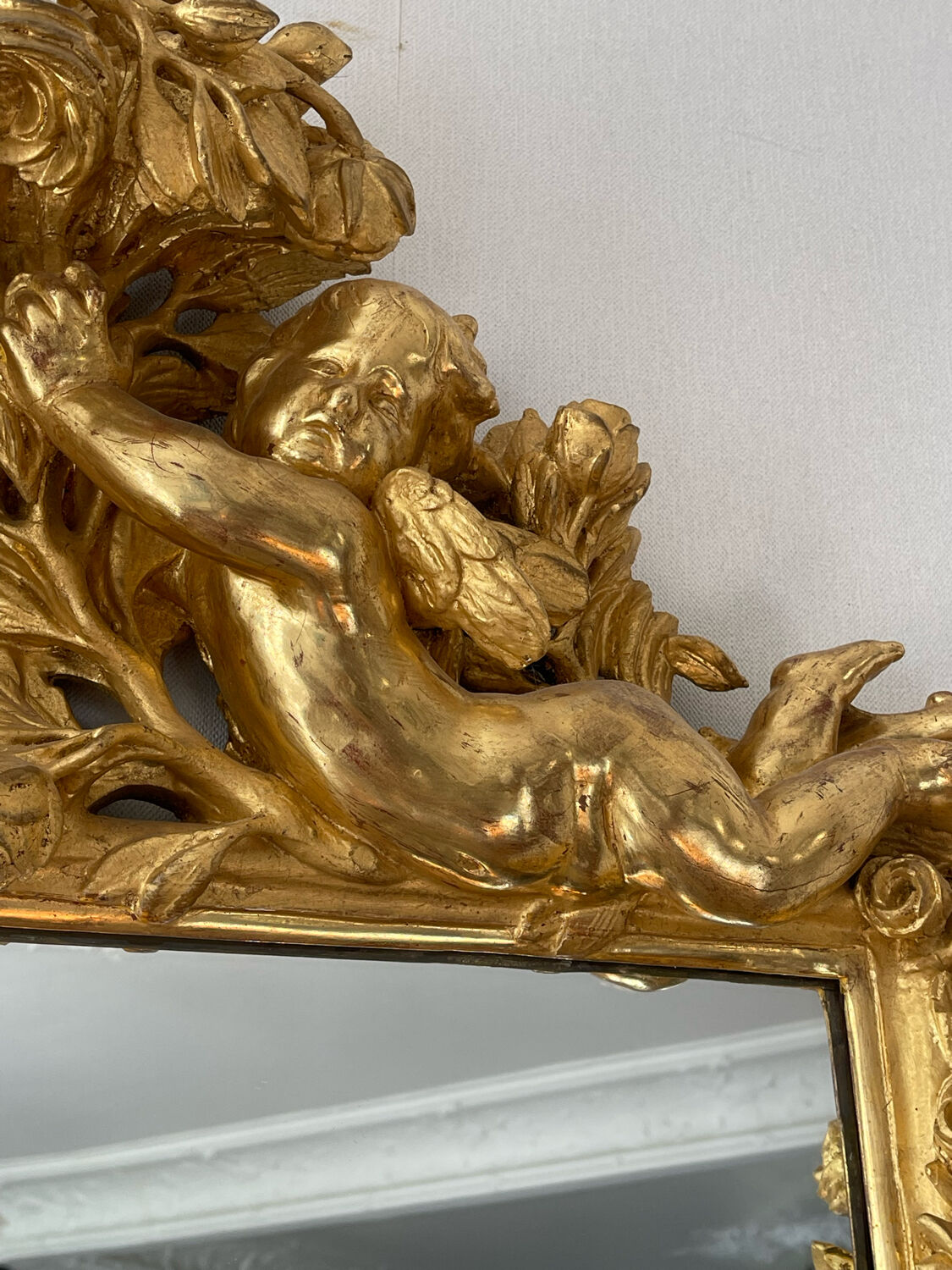 Mirror XVIIIth italian baroque 142x118cm