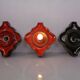 Pop Art German Ceramic Wall Lamps, 1970s, Set of 3
