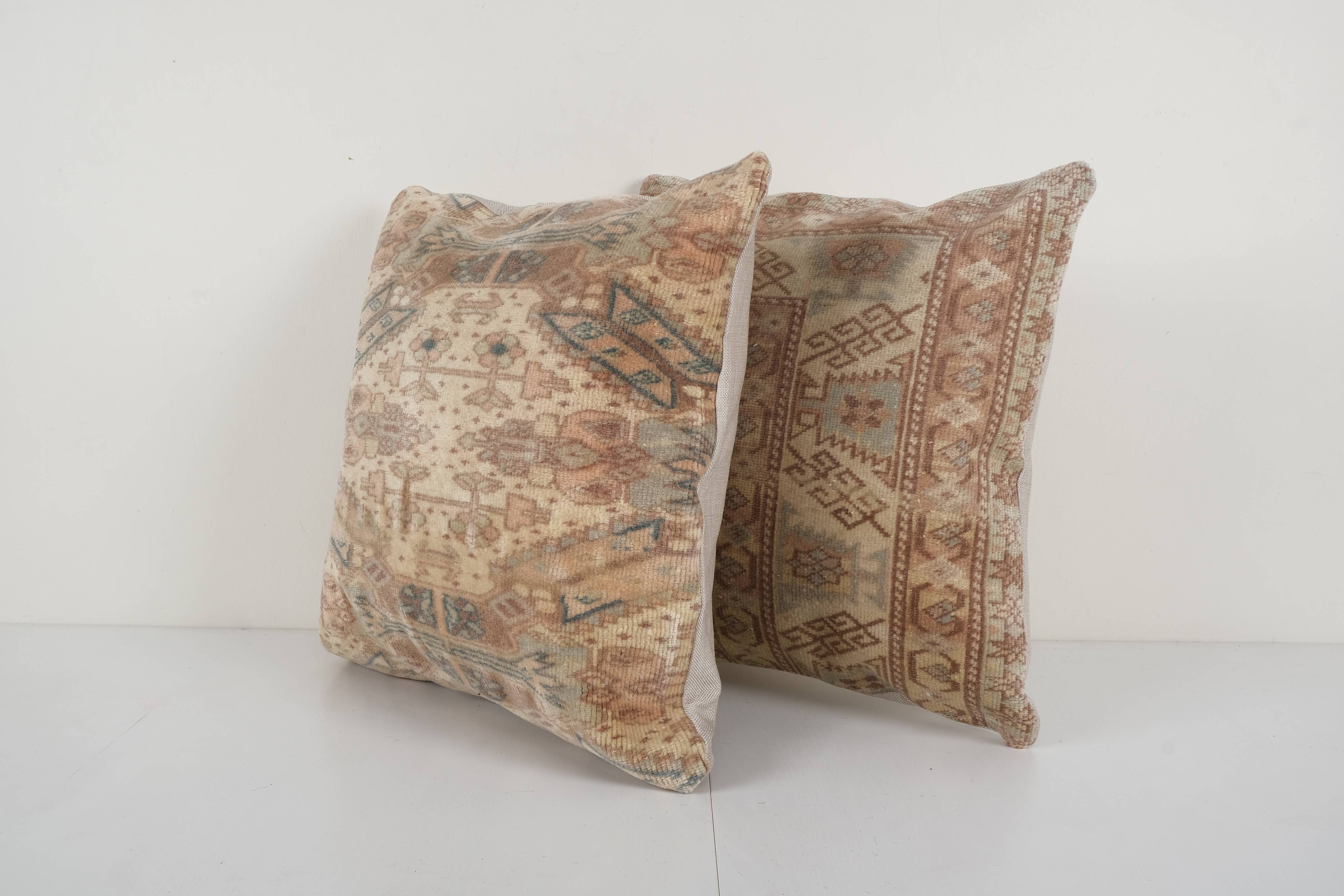 Set of two turkish carpet rug pillow cover