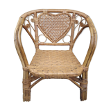 Rattan armchair for children 70 ' vintage