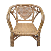 Rattan armchair for children 70 ' vintage