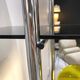 Tubular bookcase & vintage smoked glass 1970