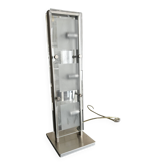 chrome and glass table lamp