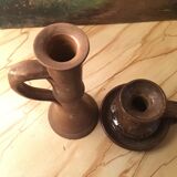 Vintage sandstone candlesticks