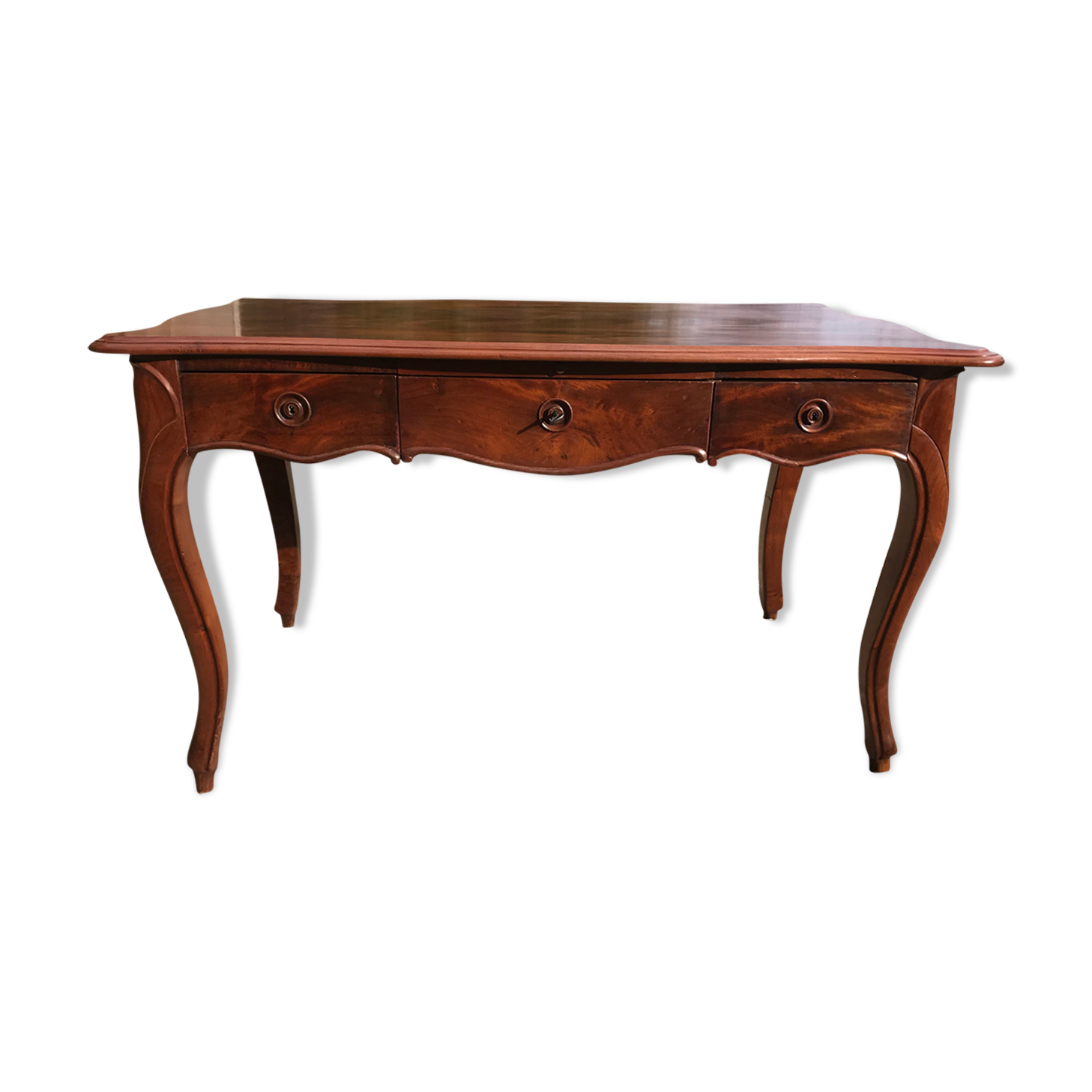 Louis XV-style mahogany desk