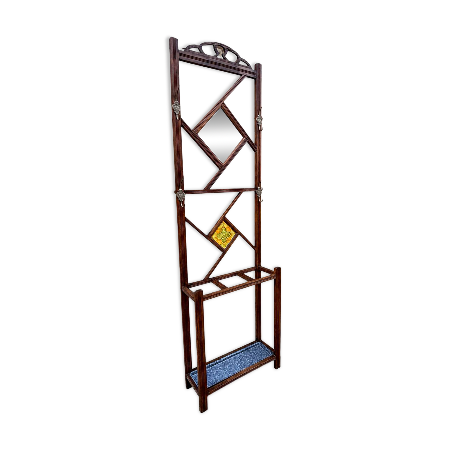 Art Nouveau coat rack 1920 vintage French European Jugendstil