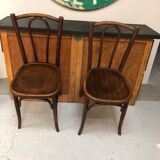 Anciennes chaises bistrot bois courbe