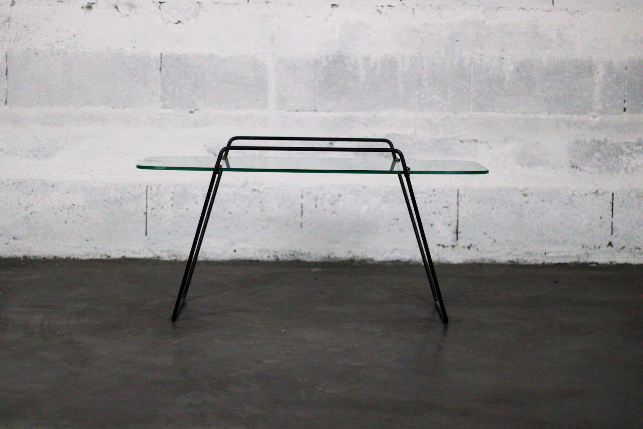 Modernist glass coffee table