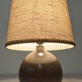 Lampe boule en terre cuite vernissée, France vers 1970