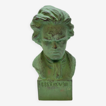 Terracotta bust of beethoven signed by henri onesto