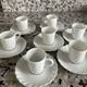 Service of 7 coffee cups + saucers in Limoges porcelain – Haviland –