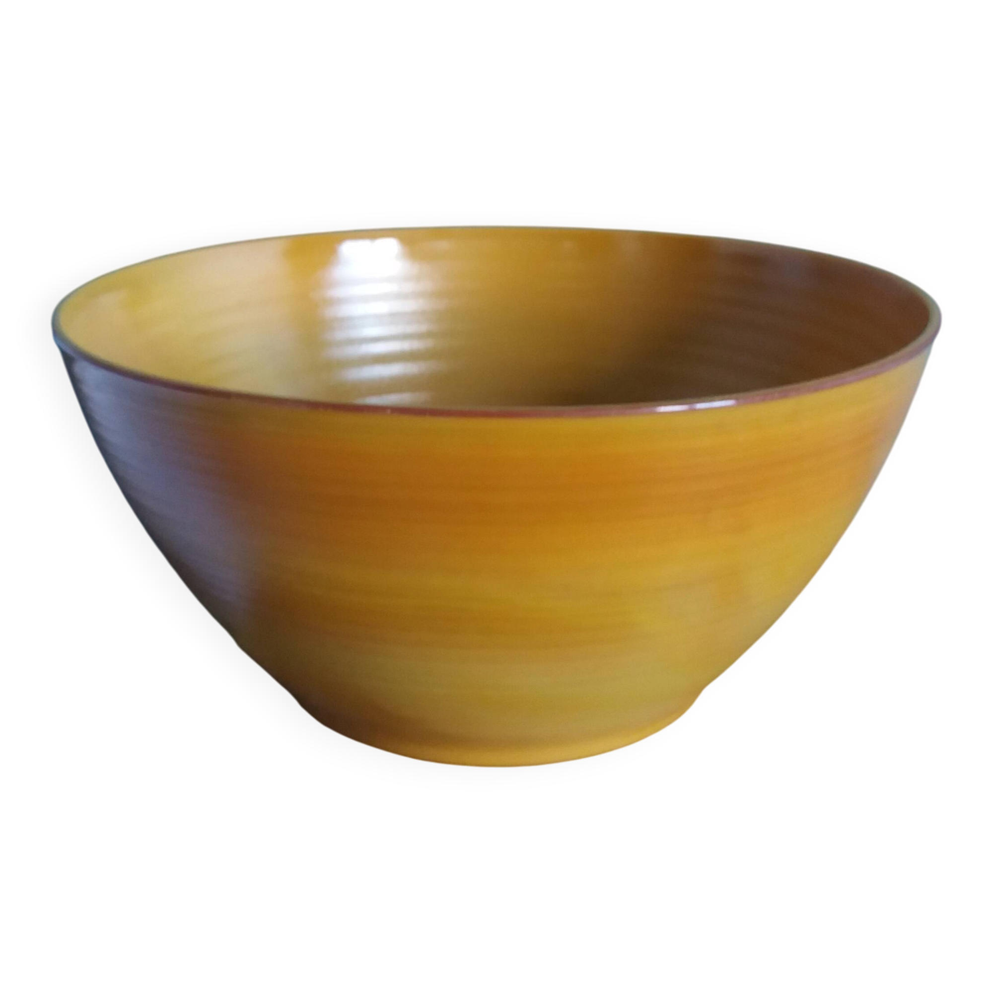 Arcopal Volcan salad bowl in caramel orange glass