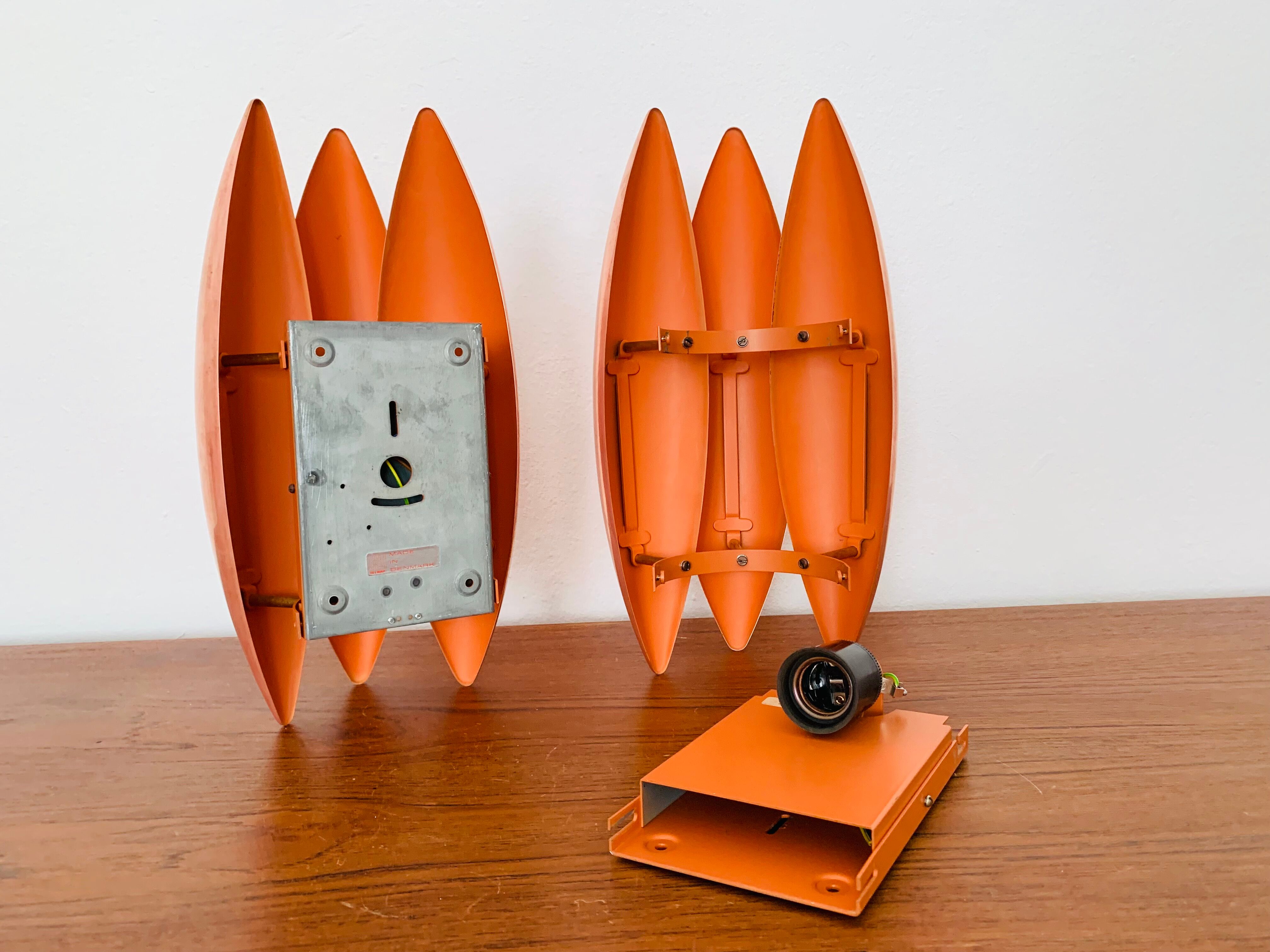 Set of 2 Unique Patinated Danish Kastor Sconces by Jo Hammerborg for Fog an