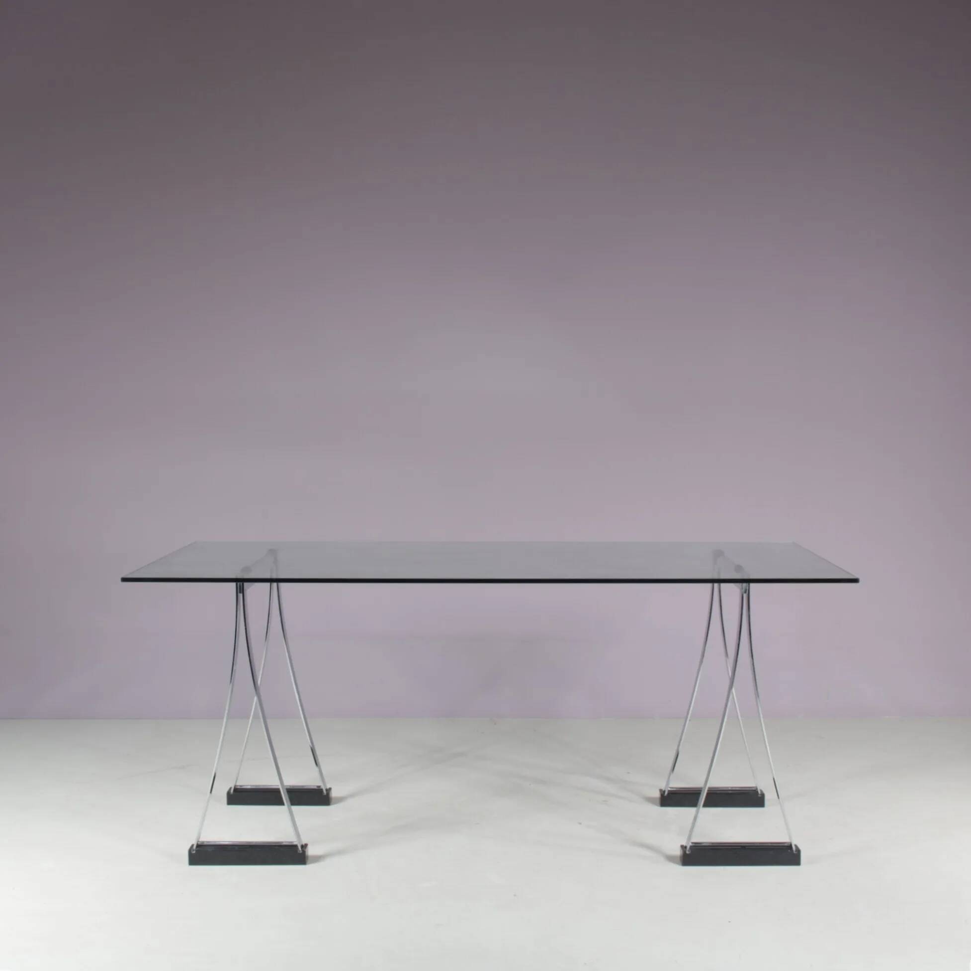 1970s “T07” Trestle dining table by Peter Ghyczy, Netherlands