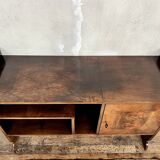 Art Deco shelf in wood and burl