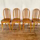 Series of 4 bistro chairs in curved wood fischel n° 196