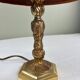 Lampe en laiton et velours