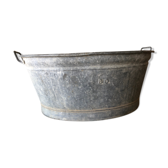 Bassine zinc ancienne 80 L