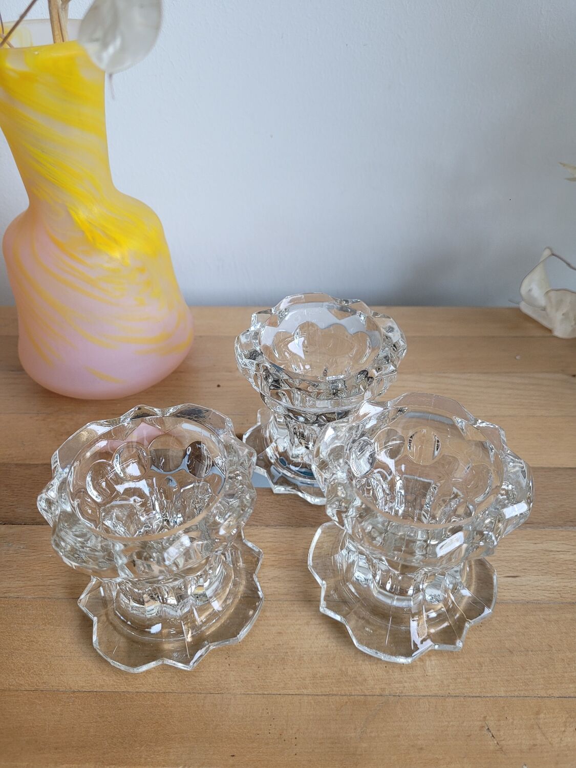 Reims high glass candle holder