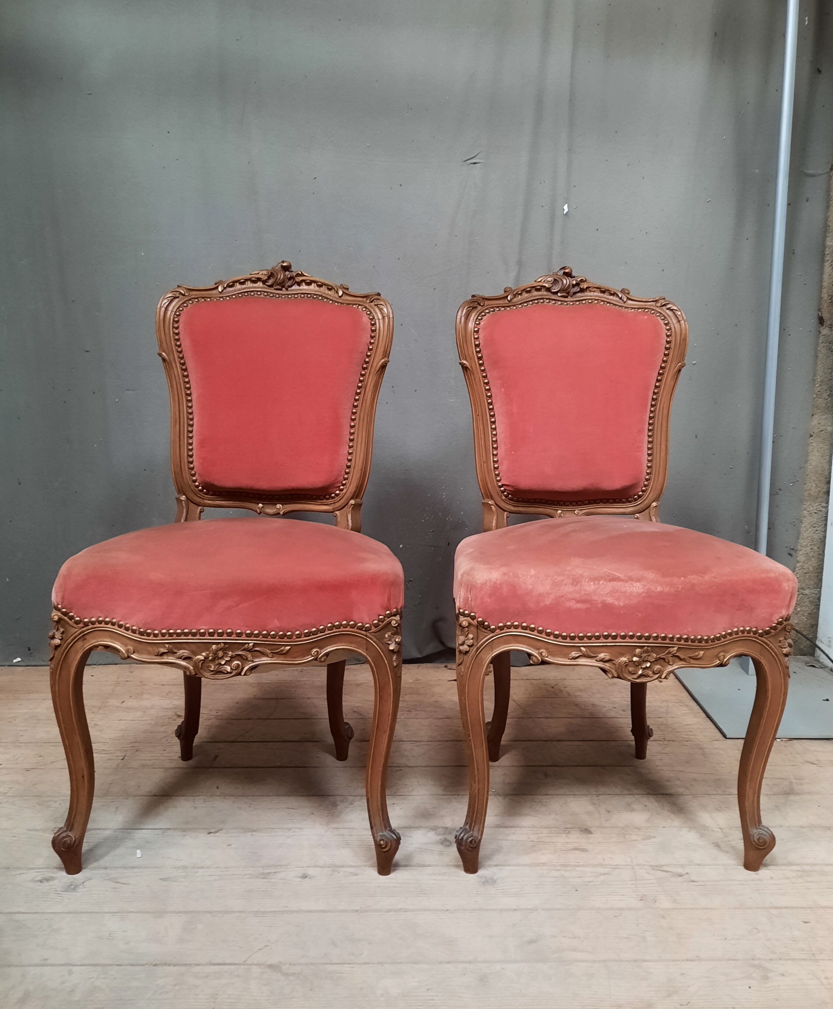 Pair of Louis XV style chairs