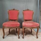 Paire de chaises de style Louis XV