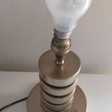 Vintage metal chrome spiral lamp foot